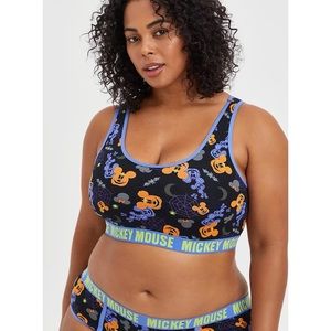 NWT Torrid Mickey Mouse Pumpkin Scoop Neck Bralette